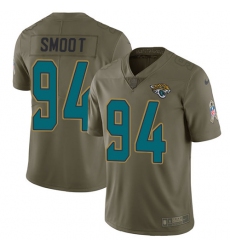 Youth Nike Jacksonville Jaguars #94 Dawuane Smoot Limited Olive 2017 Salute to Service NFL Jersey
