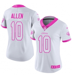 Women's Nike Jacksonville Jaguars #10 Brandon Allen Limited White/Pink Rush Fashion NFL Jersey