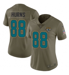 Women's Nike Jacksonville Jaguars #88 Allen Hurns Limited Olive 2017 Salute to Service NFL Jersey