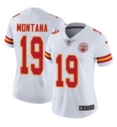 Women's Nike Kansas City Chiefs #19 Joe Montana White Vapor Untouchable Limited Player NFL Jersey