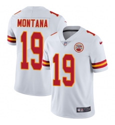 Youth Nike Kansas City Chiefs #19 Joe Montana White Vapor Untouchable Limited Player NFL Jersey
