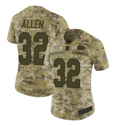 Women's Nike Kansas City Chiefs #32 Marcus Allen Limited Camo 2018 Salute to Service NFL Jerse