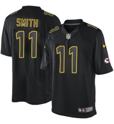 Men's Nike Kansas City Chiefs #11 Alex Smith Limited Black Impact NFL Jersey