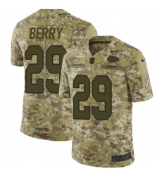 Youth Nike Kansas City Chiefs #29 Eric Berry Limited Camo 2018 Salute to Service NFL Jersey