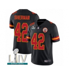 Youth Kansas City Chiefs #42 Anthony Sherman Limited Black Rush Vapor Untouchable Super Bowl LIV Bound Football Jersey