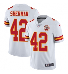 Youth Nike Kansas City Chiefs #42 Anthony Sherman White Vapor Untouchable Limited Player NFL Jersey