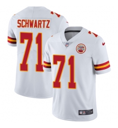 Men's Nike Kansas City Chiefs #71 Mitchell Schwartz White Vapor Untouchable Limited Player NFL Jersey