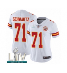 Women's Kansas City Chiefs #71 Mitchell Schwartz White Vapor Untouchable Limited Player Super Bowl LIV Bound Football Jersey