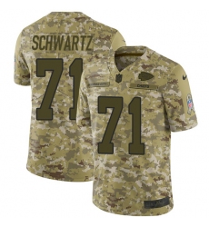 Youth Nike Kansas City Chiefs #71 Mitchell Schwartz Limited Camo 2018 Salute to Service NFL Jerse