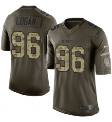Men's Nike Kansas City Chiefs #96 Bennie Logan Elite Green Salute to Service NFL Jersey
