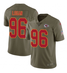 Youth Nike Kansas City Chiefs #96 Bennie Logan Limited Olive 2017 Salute to Service NFL Jersey